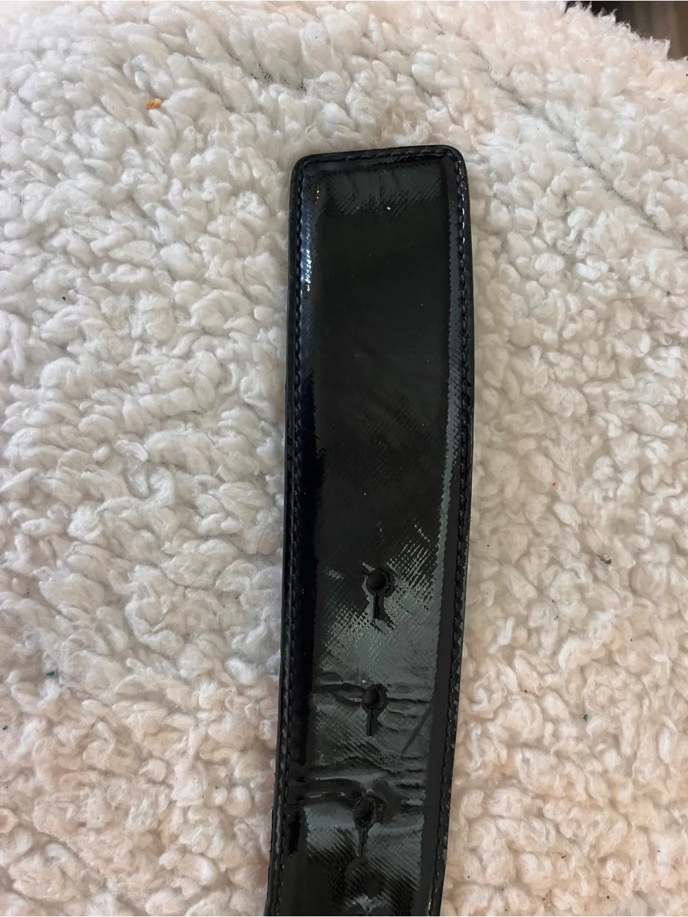 Versace Black Patent Leather Belt Gold Medusa Buckle Grecian Greek 44 inch - Picture 9 of 12